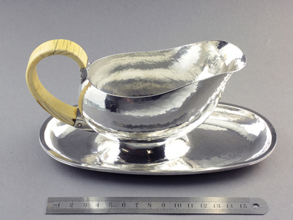 German Arts and Crafts/ Art Deco Silver Gravy Boat - Josef Arnold